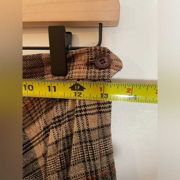 Vintage Wool Blend Pleated Panther Skirt, Brown/Tan Made in USA Union 70’s #9446 - Picture 6 of 6